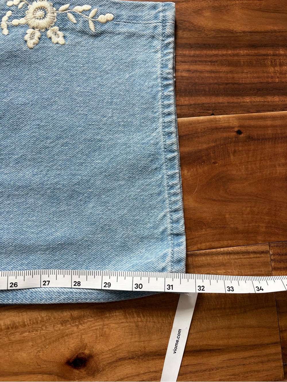 Sézane VALENTIN TROUSERS - SÉZANE X SEA NY DENIM BLUE WITH CREAM EMBROIDERY - Picture 11 of 11